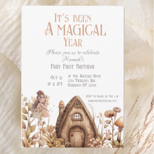 Fairy First Magic Boho Birthday Einladung