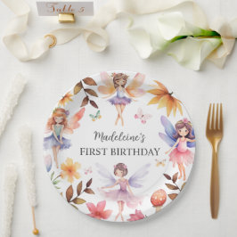 Fairy First Magical Garden 1. Geburtstag Pappteller