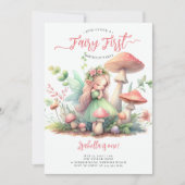 Fairy First Magical Garden Girls 1. Geburtstag Einladung (Vorderseite)