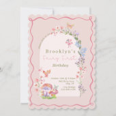 Fairy First Pastel Girl zum Geburtstag Einladung (Vorderseite)