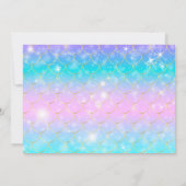 Fairy First Purple Sea Photo 1st Birthday  Einladung (Rückseite)