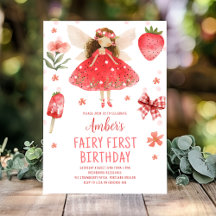 Fairy First Strawberry Fairy Birthday
