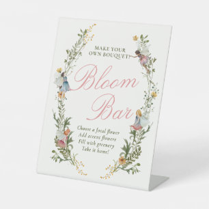 Fairy First Vintag Floral Geburtstag Bloom Bar Sockelschild