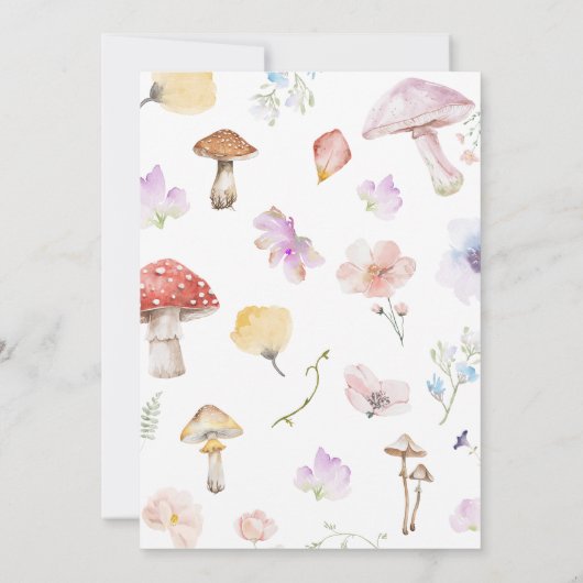 Fairy First Whimsical Birthday Party Einladung (Rückseite)