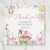 Fairy First Whimsical Birthday Party Square Geschenkanhänger (Vorderseite)