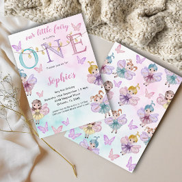 Fairy First Whimsical Watercolor Geburtstag Einladung