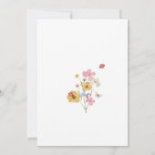 Fairy First Wildflower 1st Birthday Invitation Einladung (Rückseite)