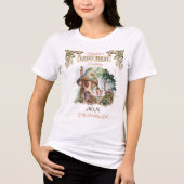 Fairy First Woodland Animals Mushroom Birthday Mam Tri-Blend Shirt (Vorderseite)