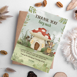 Fairy First Woodland Mushroom 1. Geburtstag Dankeskarte