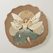 Fairy fliegt am Himmel Rundes Kissen (Rückseite)
