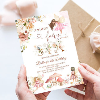 Fairy Floral Butterfly Magischer Geburtstag Einladung