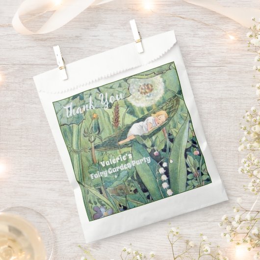 Fairy Floral Garden Bezauberter Wald Girl Geburtst Geschenktütchen (Ausgeschnitten)