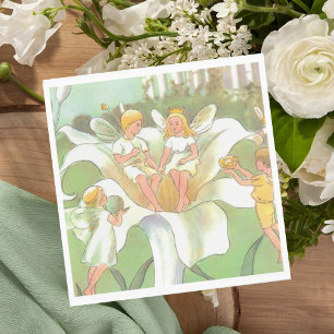 Fairy Floral Garden Bezauberter Wald Girl Geburtst Serviette