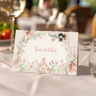 Fairy Floral Garden Geburtstag Food Zelt Platzkart Platzkarte