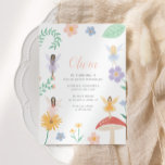 Fairy Floral Girl Birthday Party Einladung<br><div class="desc">Feiern Sie Ihren kleinen Geburtstag mit diesem zauberhaften Märchenmotto,  das illustrierte Blume und Feen in Pastelltönen bietet.</div>