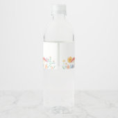 Fairy Floral Girl Birthday Party Wasserflaschenetikett (Rückseite)