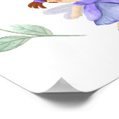 Fairy Floral Girl Geburtstagsfeier Begrüßungszeich Poster (Ecke)
