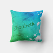 Fairy Floral Personalisiert Name Throw Kissen (Rückseite)