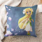Fairy Floral Personalisiert Name Throw Kissen (Decke)