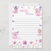 Fairy Floral Time Capsule Note Message Card Dankeskarte (Vorderseite)