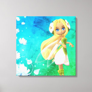 Fairy Floral Wall Art Canvas Print Leinwanddruck