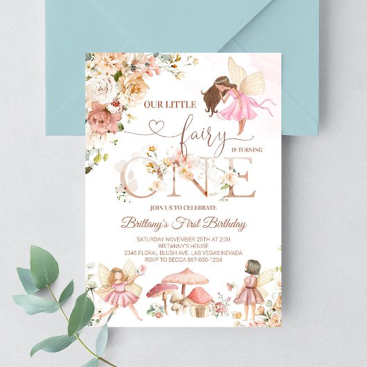 Fairy Floral Wildblume Garden Geburtstag Einladung