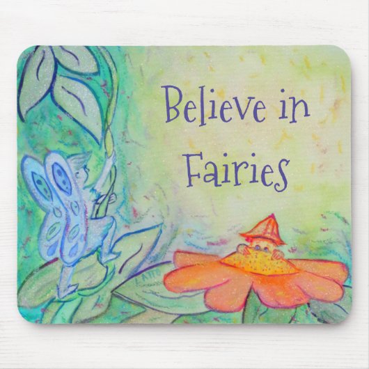 Fairy Flower Garden Art Custom Mousepad (Vorne)