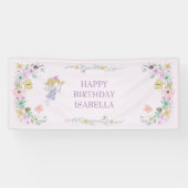 Fairy Flower Garden Jegliche Gelegenheit Lilac Gir Banner (Horizontal)