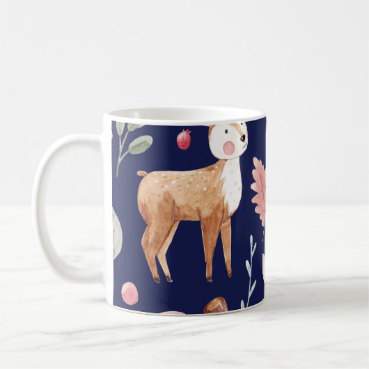 Fairy Forest Animals Children's Watercolor Kaffeetasse (Links)