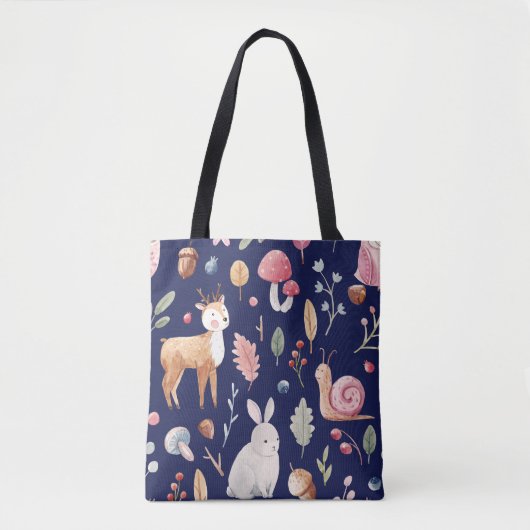Fairy Forest Animals Children's Watercolor Tasche (Vorderseite)