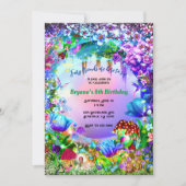 Fairy Forest Enchanted Magical Birthday Party Einladung (Vorderseite)