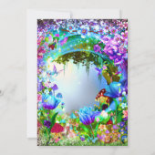 Fairy Forest Enchanted Magical Birthday Party Einladung (Rückseite)