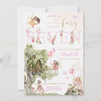 Fairy Forest Girl Birthday Einladung