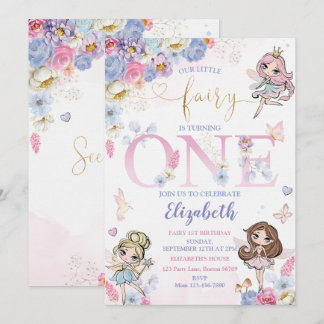 Fairy Forest Girl Birthday Einladung