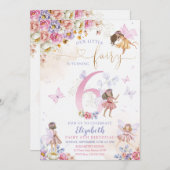Fairy Forest Girl Birthday Magical Einladung (Vorne/Hinten)
