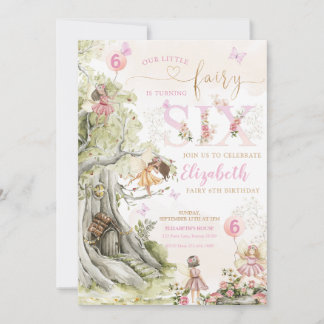 Fairy Forest Girl Birthday Magical Einladung