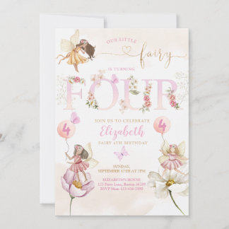 Fairy Forest Girl Birthday Magical Einladung