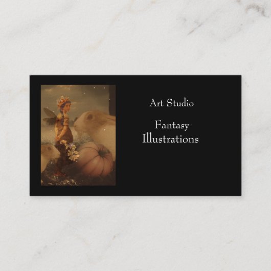 Fairy forest rabbit Business Card Visitenkarte (Vorderseite)