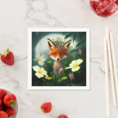 Fairy Fox Blume Decoupage Serviette (Beispiel)