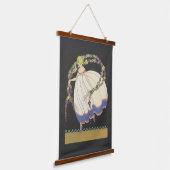 Fairy Frolcking mit Blume Wandteppich Mit Holzrahmen (Gewinkelt)