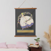 Fairy Frolcking mit Blume Wandteppich Mit Holzrahmen (Schlafzimmer)