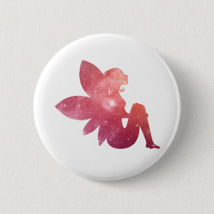 Fairy Galaxy Pink Button