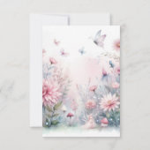 Fairy Garden Baby Dusche Dankeskarte (Rückseite)