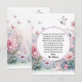 Fairy Garden Baby Dusche Dankeskarte