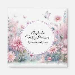 Fairy Garden Baby Dusche Magnet