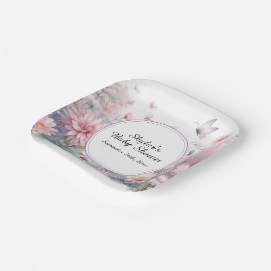 Fairy Garden Baby Dusche Pappteller (Gewinkelt)