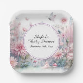 Fairy Garden Baby Dusche Pappteller (Vorderseite)