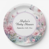 Fairy Garden Baby Dusche Pappteller (Vorderseite)