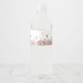 Fairy Garden Baby Dusche Wasserflaschenetikett (Rückseite)