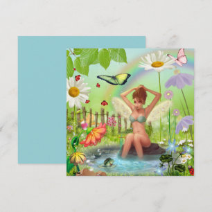 Fairy Garden Bath Fantasy Card